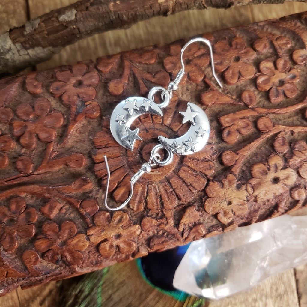 Moon Earrings Boho Gypsy Celestial Moon Star Earrings Moon Jewelry Gift Ideas